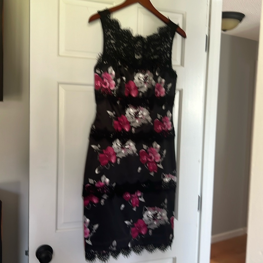 Dress, black, pink and gray